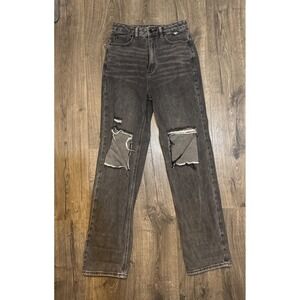 PacSun Black Distressed Boyfriend Jeans